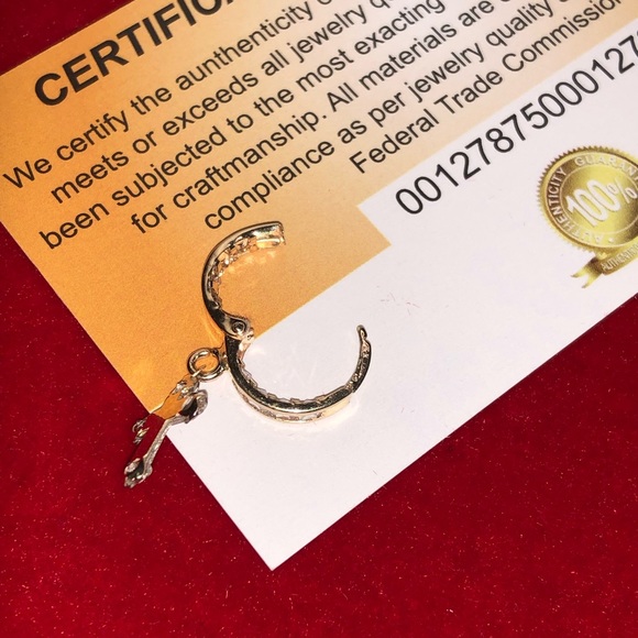 10k solid gold best selling dangling  cross hoop earrings, 100% real gold Sale! - Picture 4 of 7